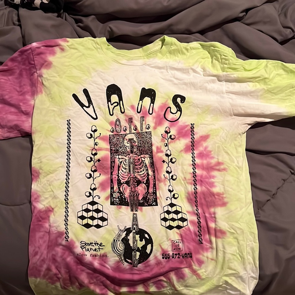 VANS VINTAGE STYLE TIE DYE LONG SLEEVE T SHIRT SIZE MEDIUM